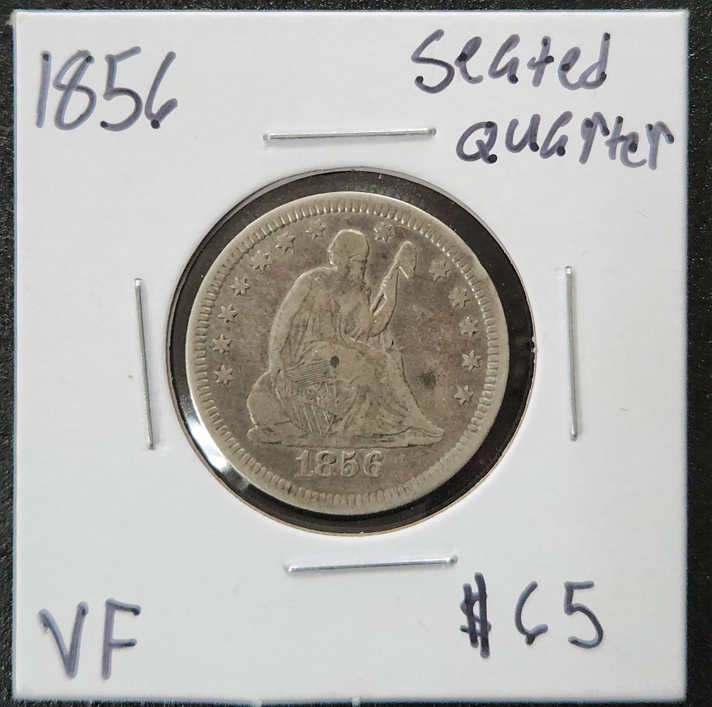 1856 Seated Quarter VF 5127.30 — Obverse