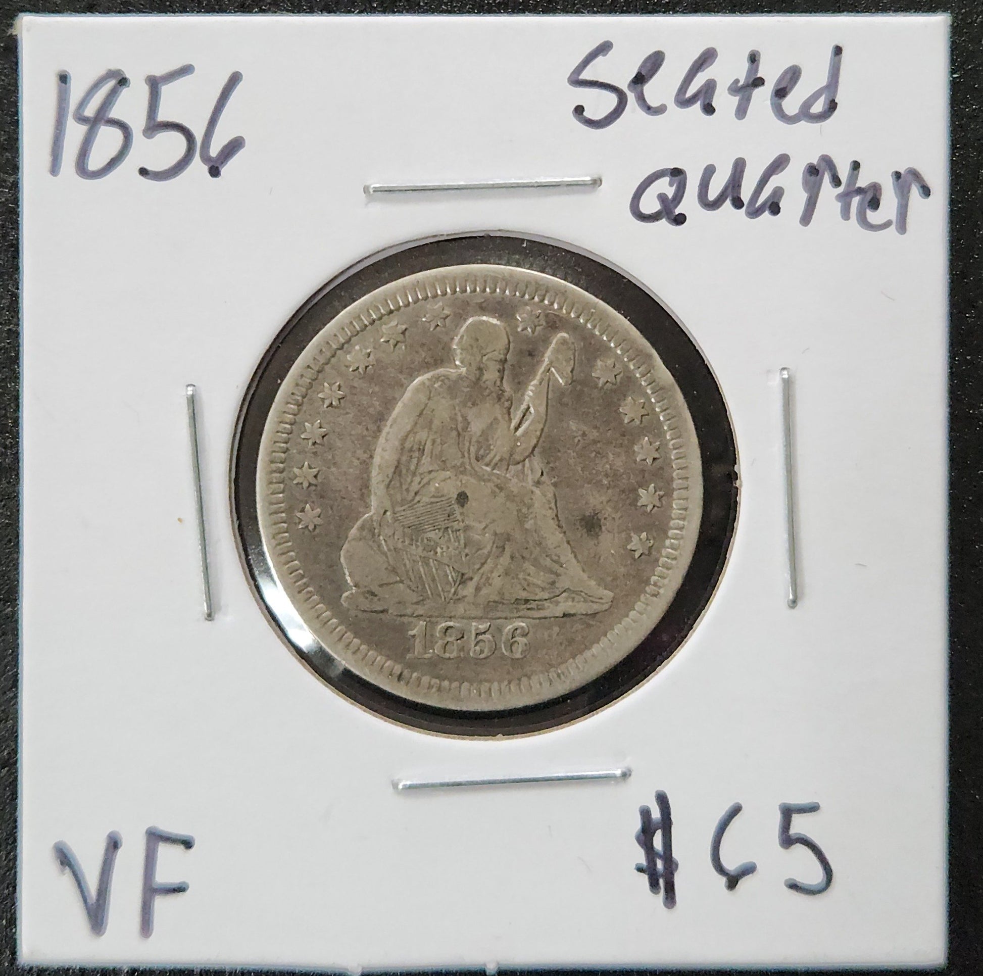 1856 Seated Quarter VF 5127.30 — Obverse