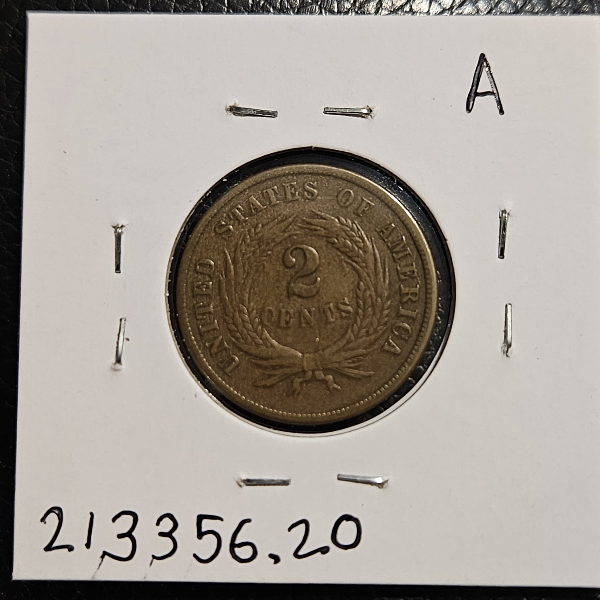 1856 2-Cent Piece "Fancy 5" Variety 213356.20-A — Reverse