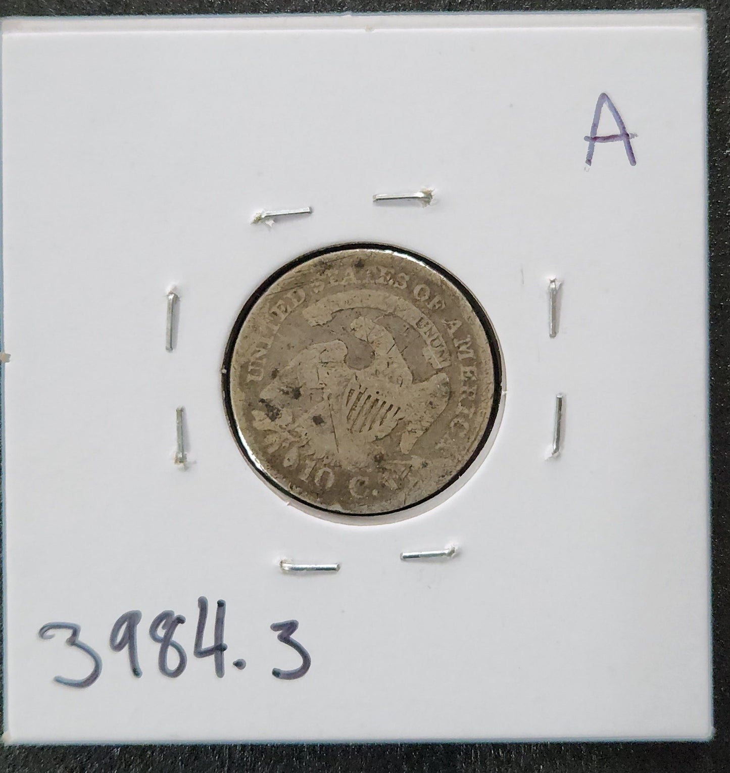 1825 Capped Bust Dime AG-3 3984.3 — Reverse