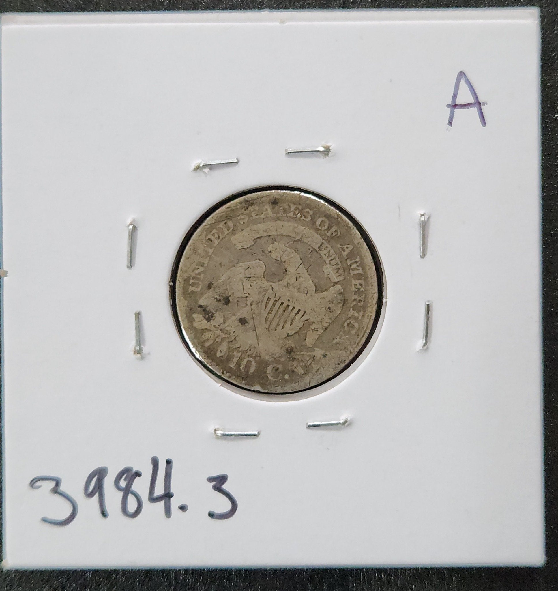 1825 Capped Bust Dime AG-3 3984.3 — Reverse