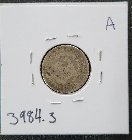 1825 Capped Bust Dime AG-3 3984.3 — Reverse