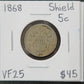 1868 Shield Nickel VF-25 2871.25 — Obverse