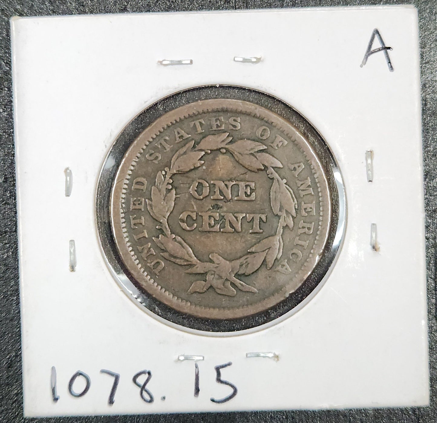 1841 Braided Hair Large Cent F-15 1078.15 — Reverse