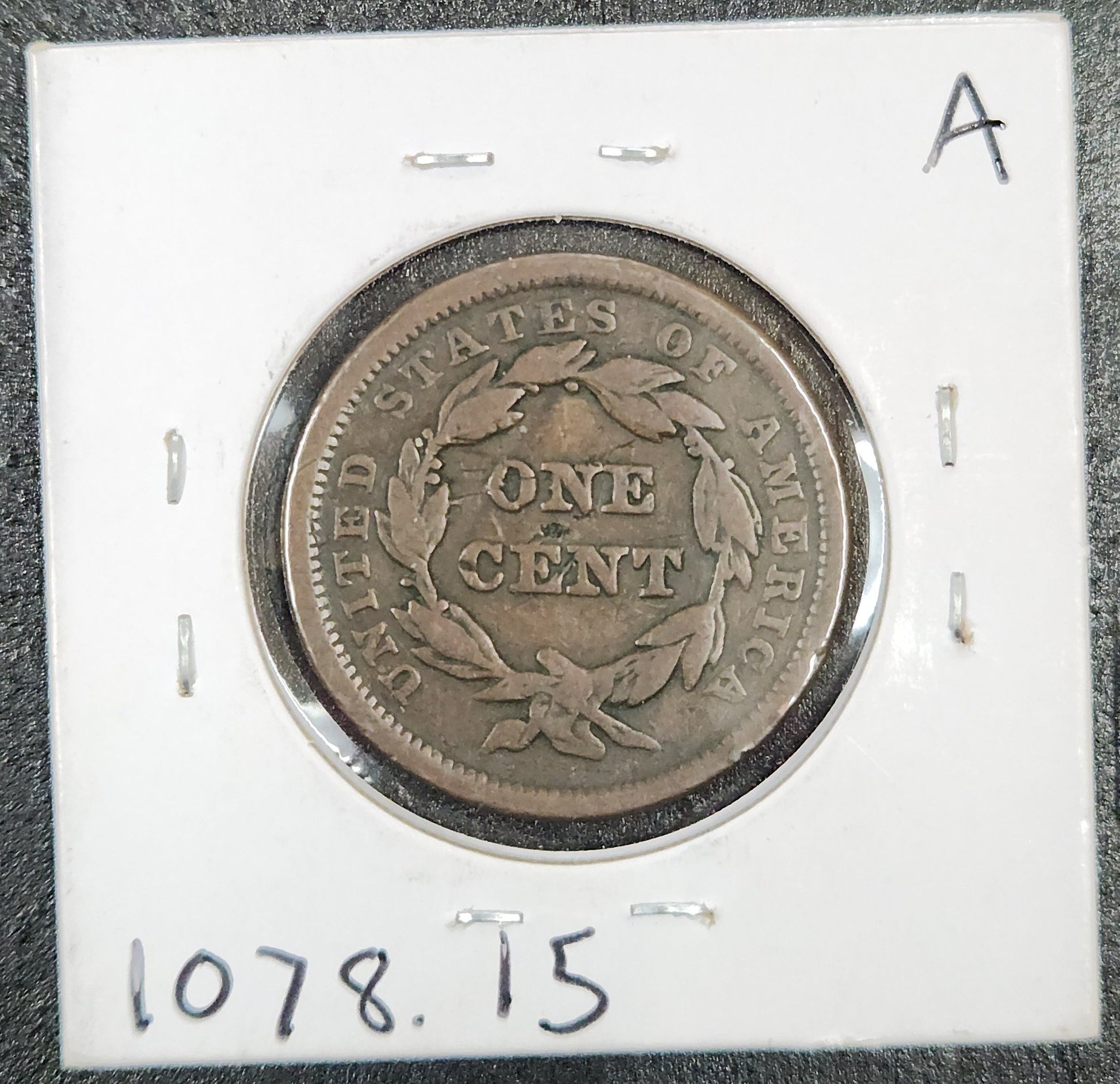 1841 Braided Hair Large Cent F-15 1078.15 — Reverse
