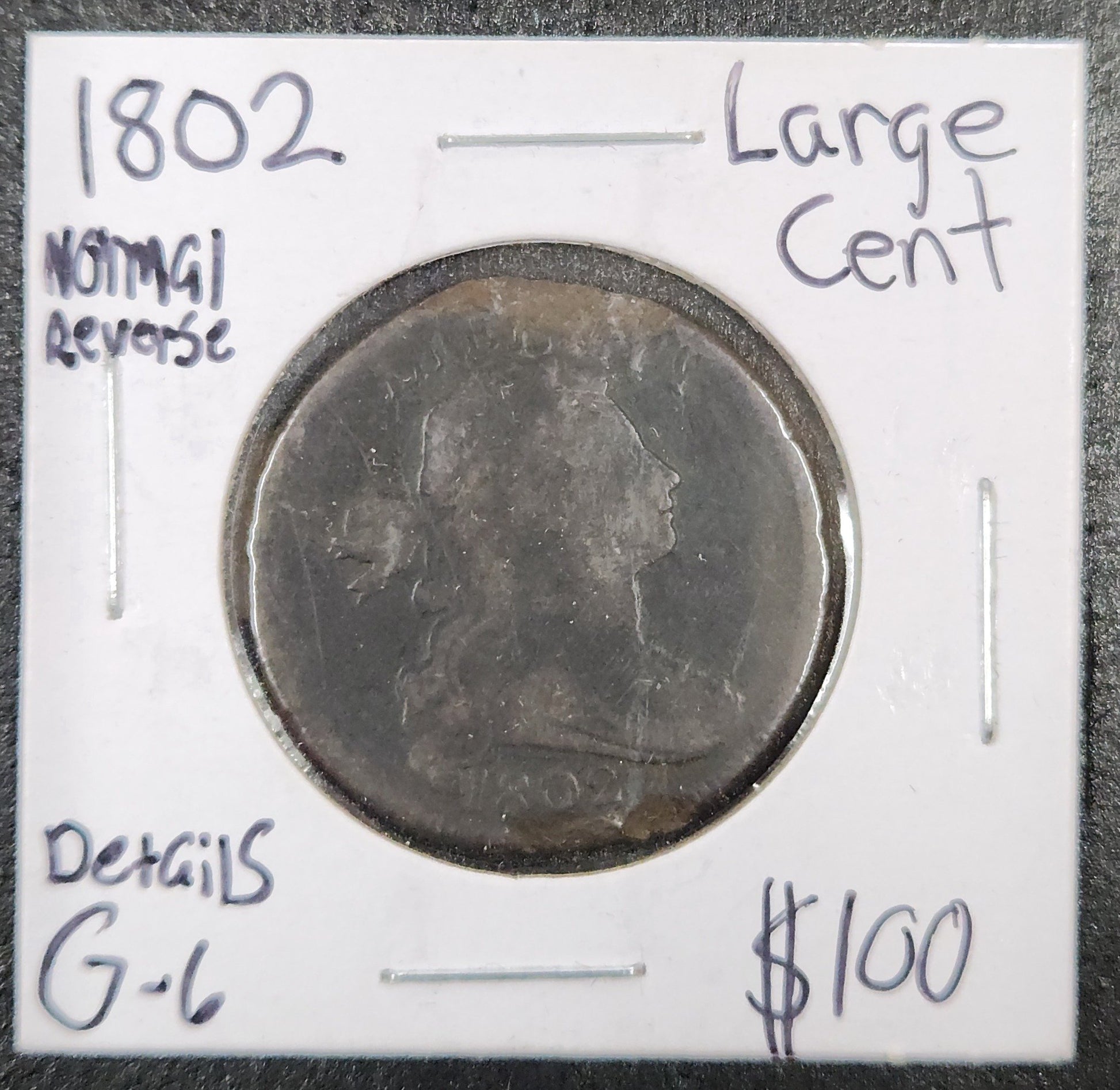 1802 Draped Cent Normal Reverse Details G-6 798.6 — Obverse