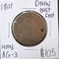 1807 Draped Bust Cent Holed AG-3 840.Ag — Obverse