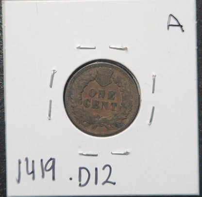 1899 Indian Head Cent Fine 1419.D12 — Reverse