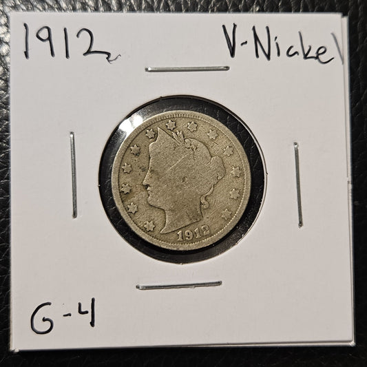 1912 V Nickel G4 2977.4-A — Obverse