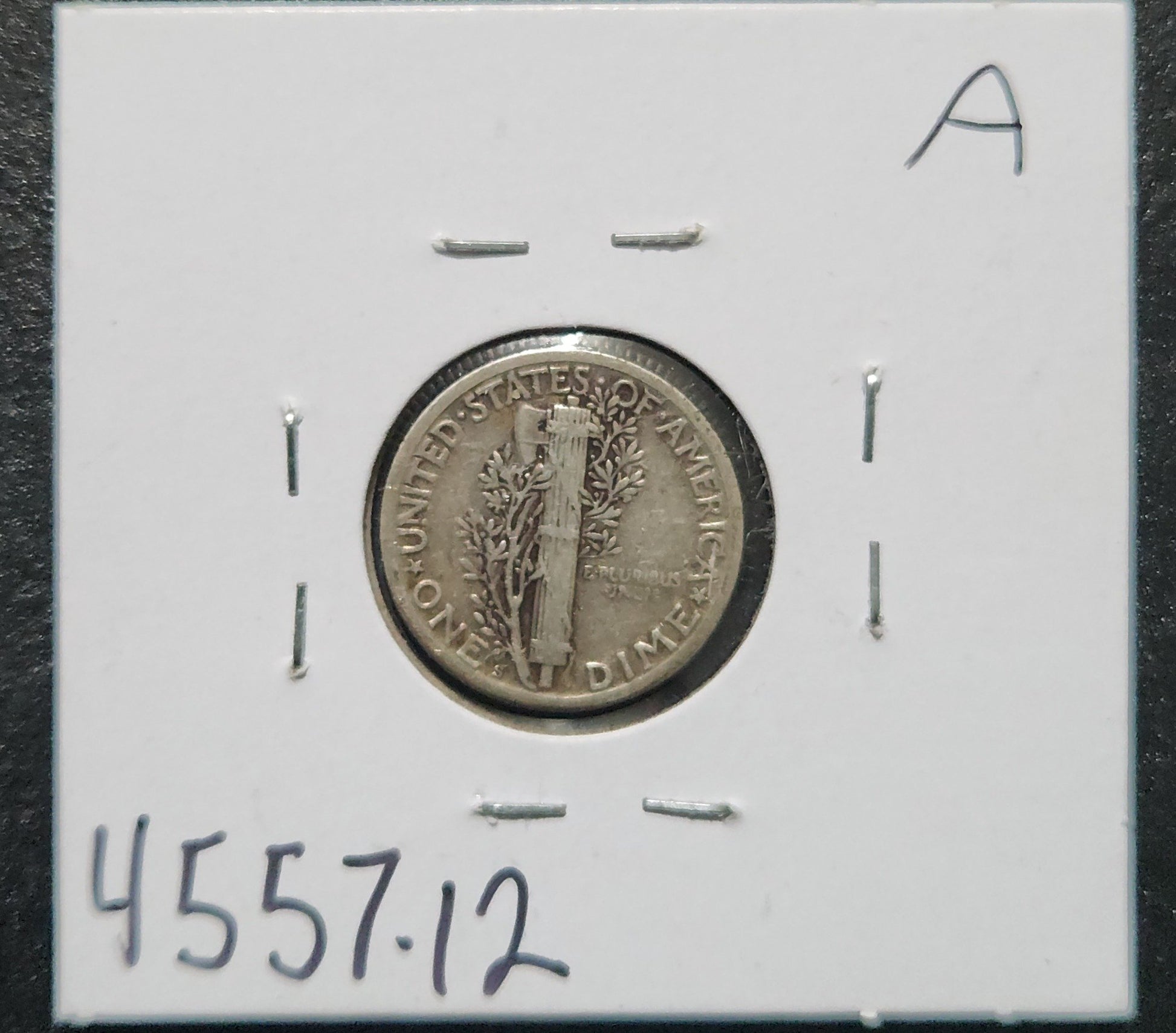1926-S Mercury Dime F-12 4557.12 — Reverse