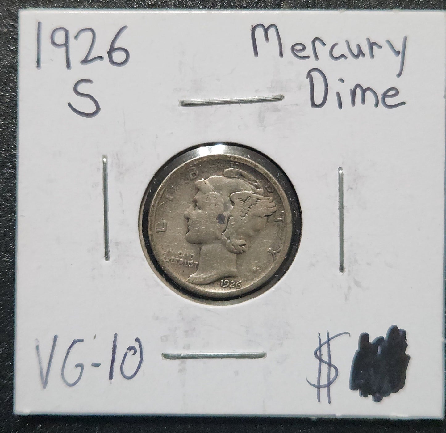 1926-S Mercury Dime VG-10 4557.10 — Obverse