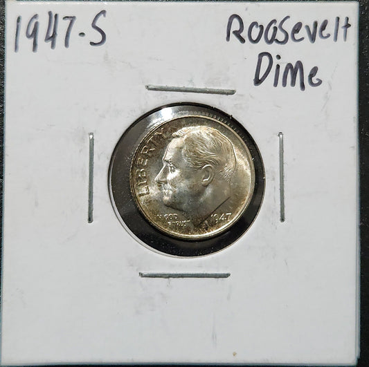 1947-S Roosevelt Dime MS-65 4695.65 — Obverse