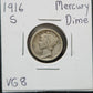 1916-S Mercury Dime VG-8 4525.8 — Obverse