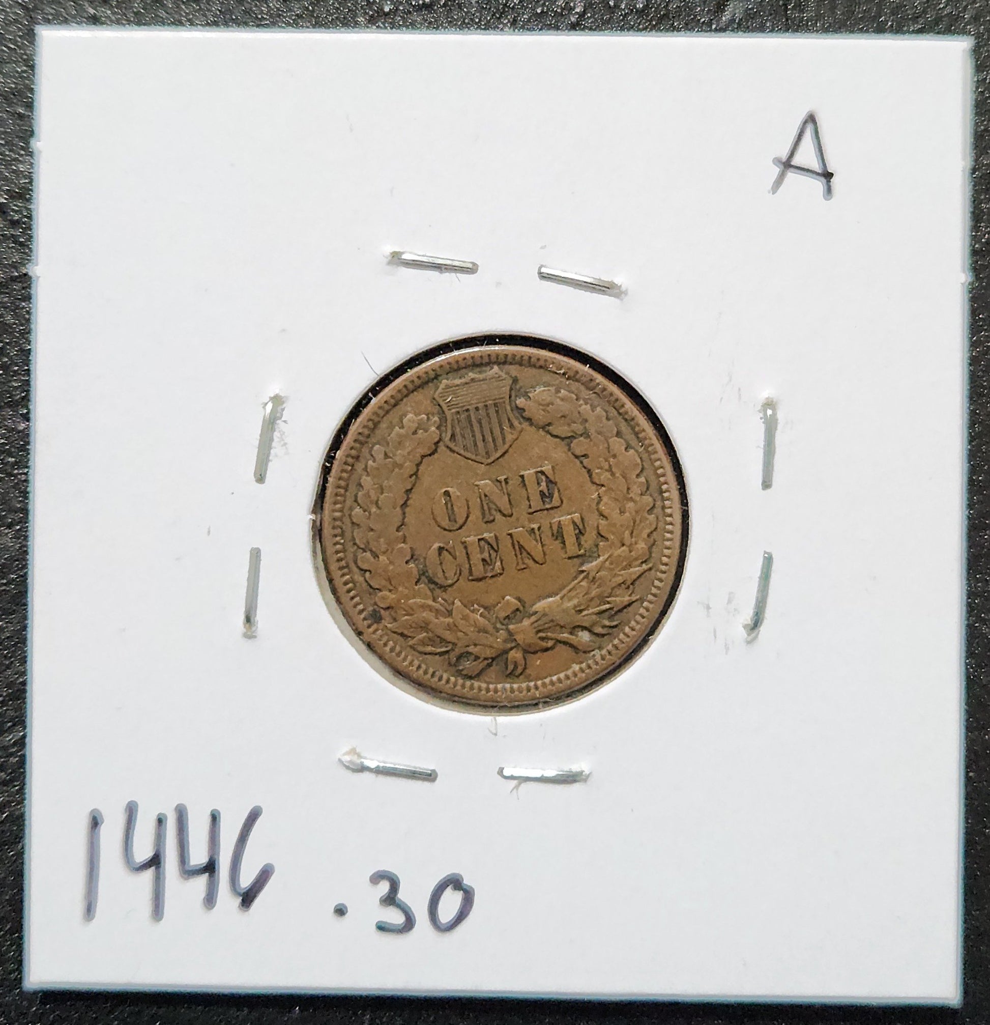 1908 Indian Head Cent VF-30 1446.30 — Reverse