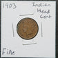 1903 Indian Head Cent Fine 1431.D12 — Obverse