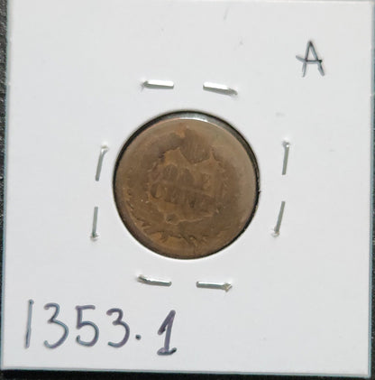 1880 Indian Head Cent P-1 1353.1 — Reverse