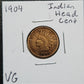 1904 Indian Head Cent VG 1434.D10 — Obverse