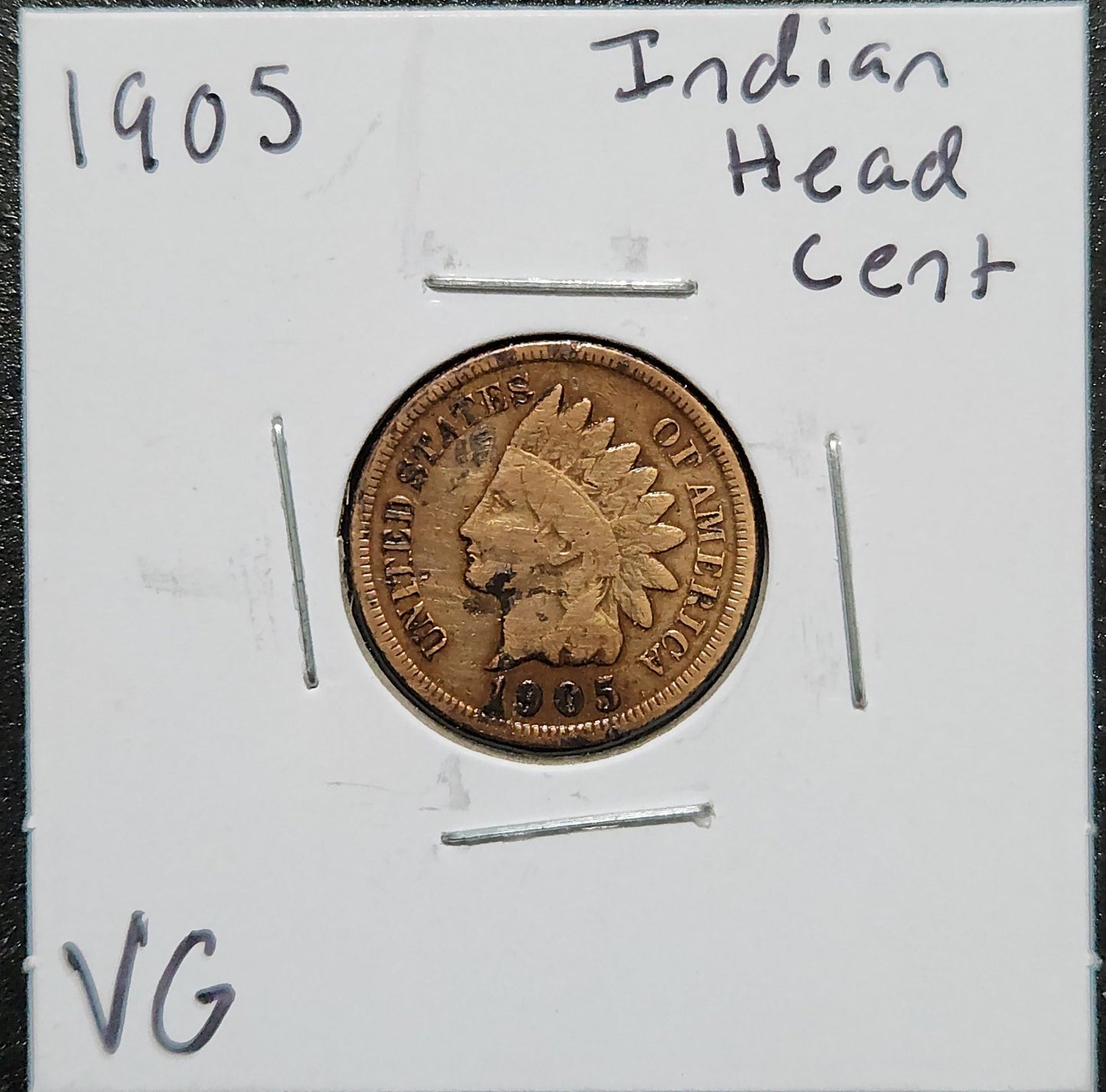 1905 Indian Head Cent VG 1437.D8 — Obverse