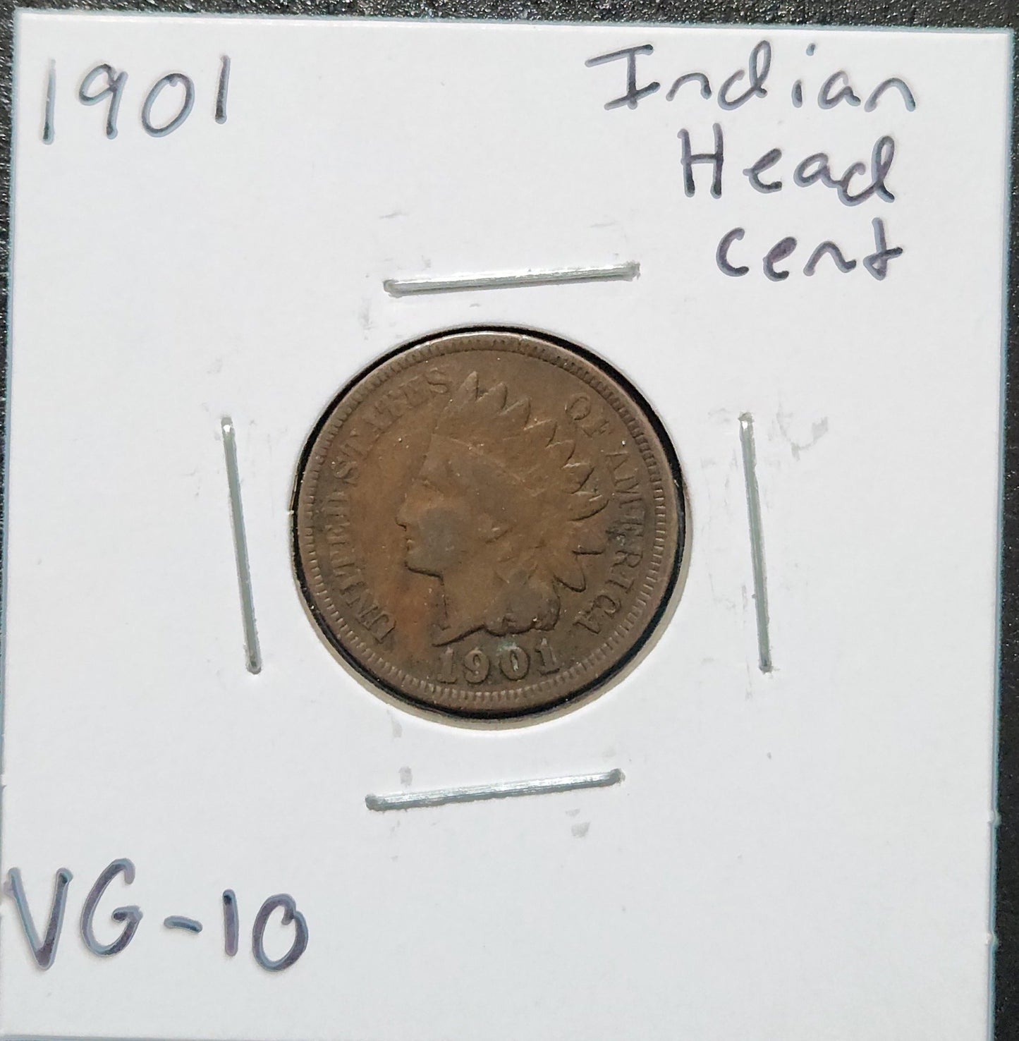1901 Indian Head Cent VG-10 1425.10 — Obverse