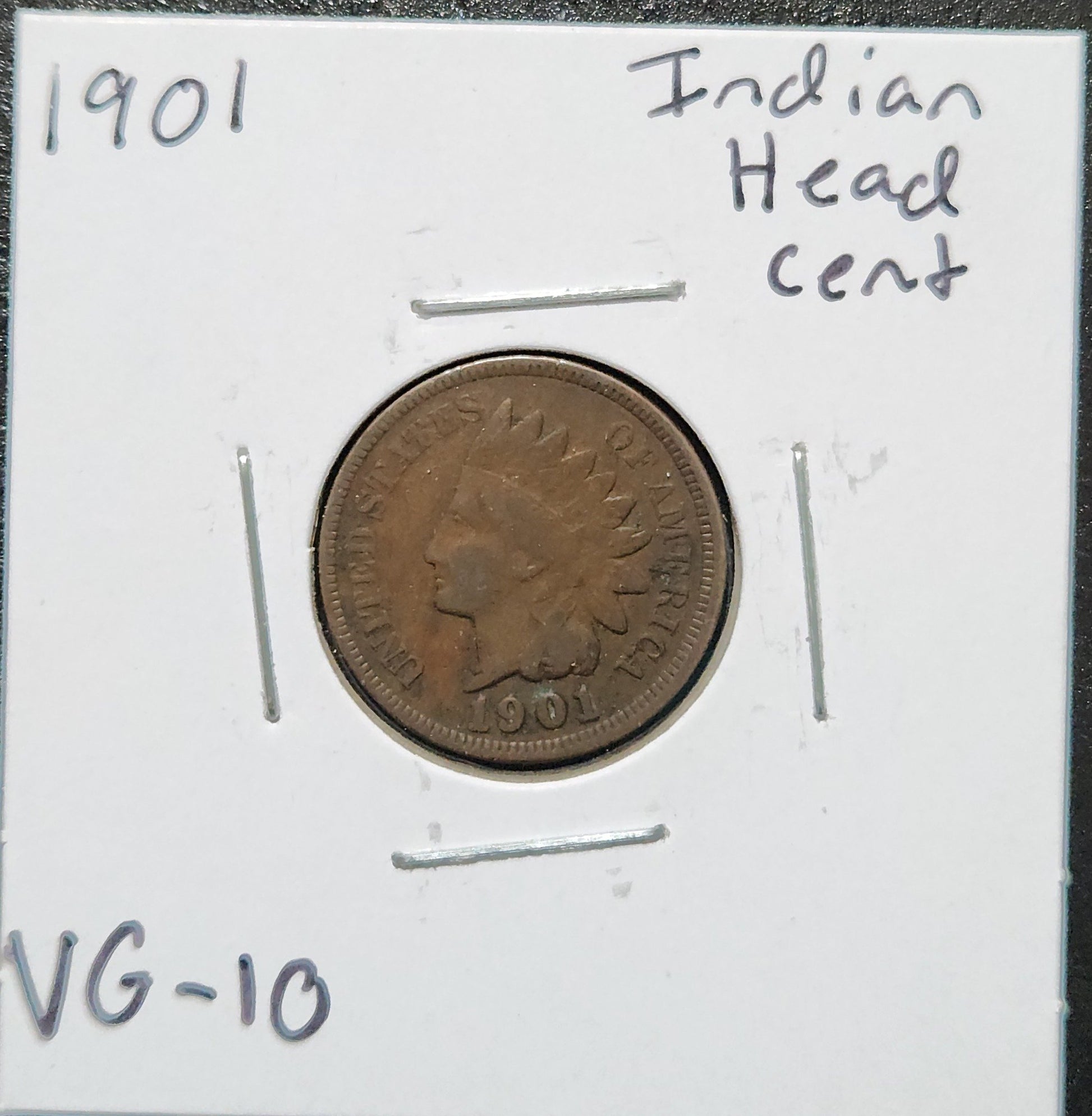 1901 Indian Head Cent VG-10 1425.10 — Obverse
