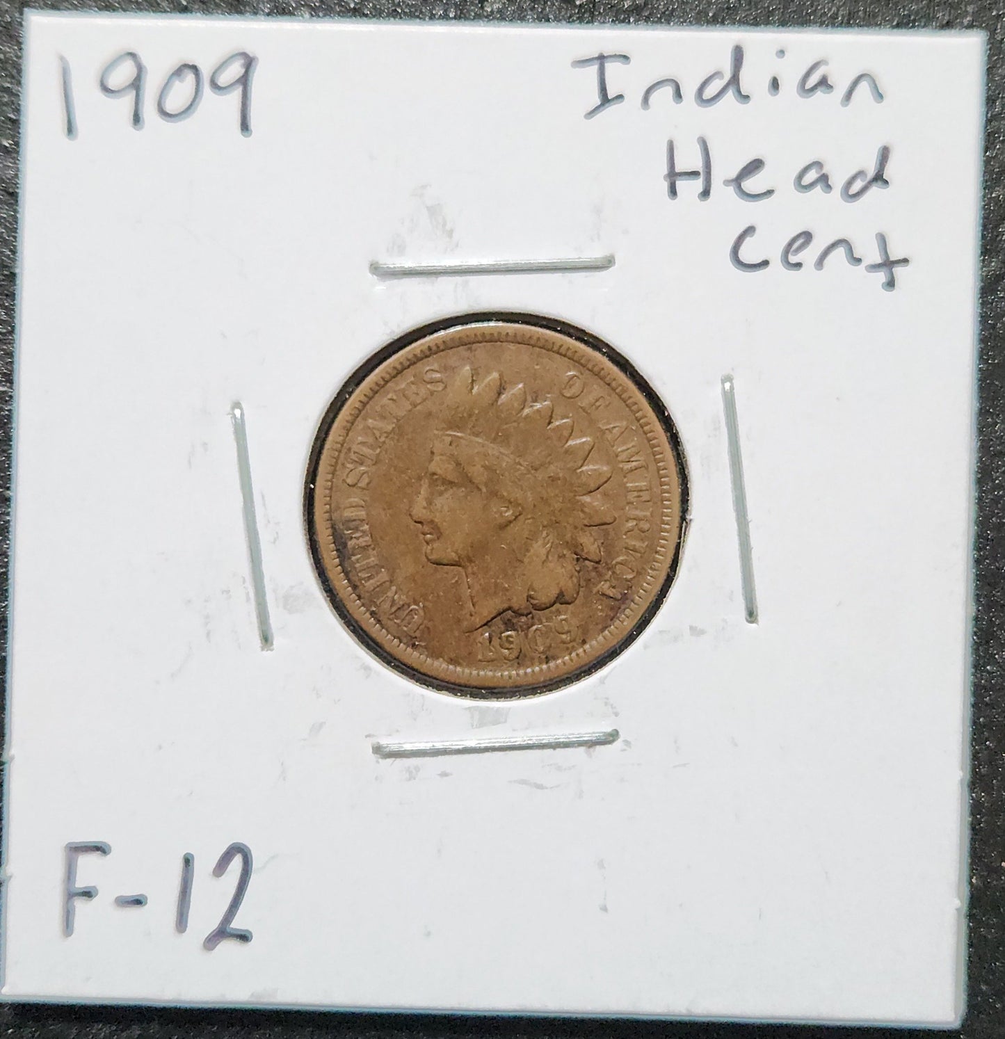 1909 Indian Head Cent F-12 1449.12 — Obverse