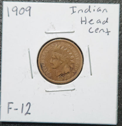 1909 Indian Head Cent F-12 1449.12 — Obverse