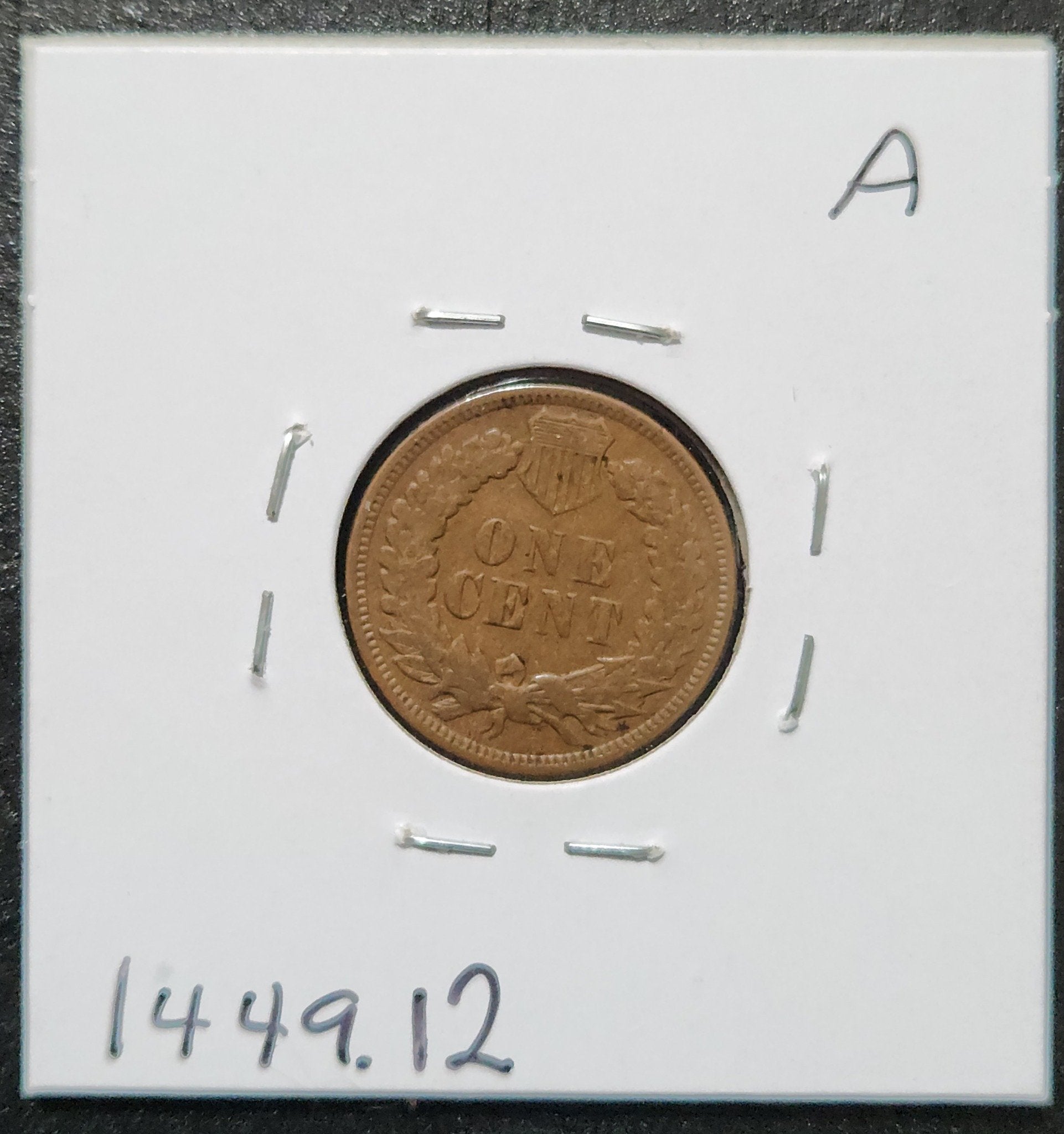 1909 Indian Head Cent F-12 1449.12 — Reverse