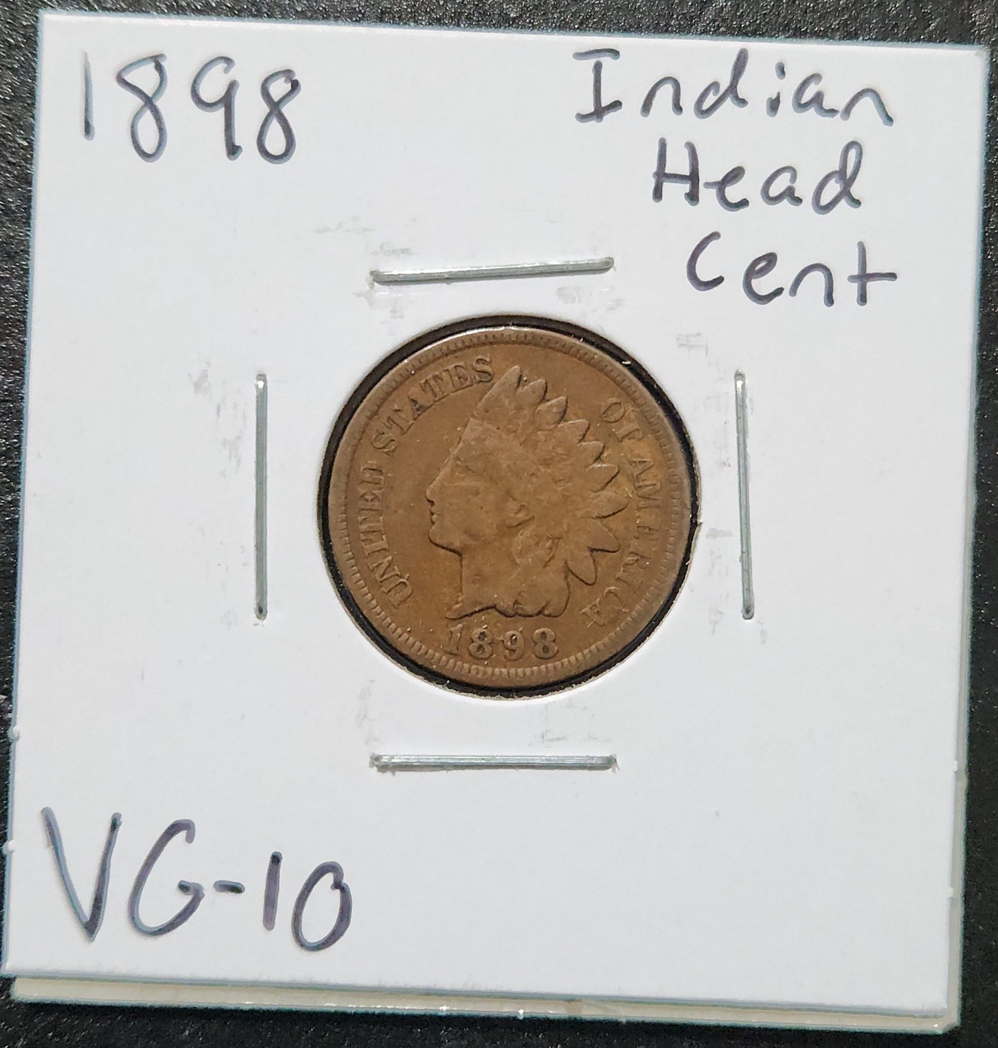 1898 Indian Head Cent VG-10 1416.10 — Obverse