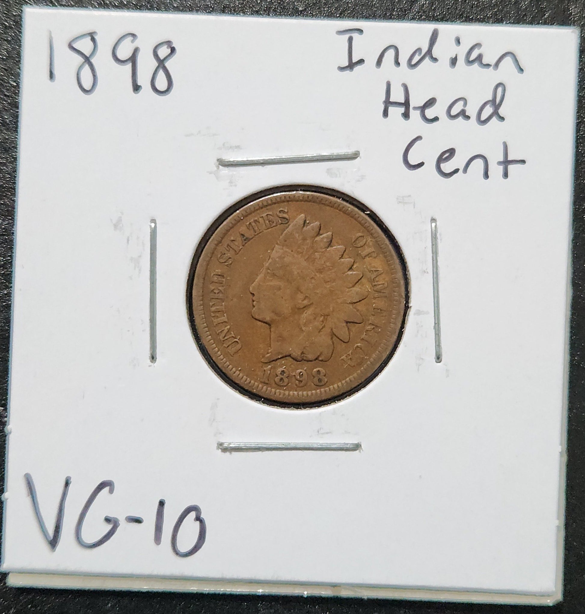 1898 Indian Head Cent VG-10 1416.10 — Obverse