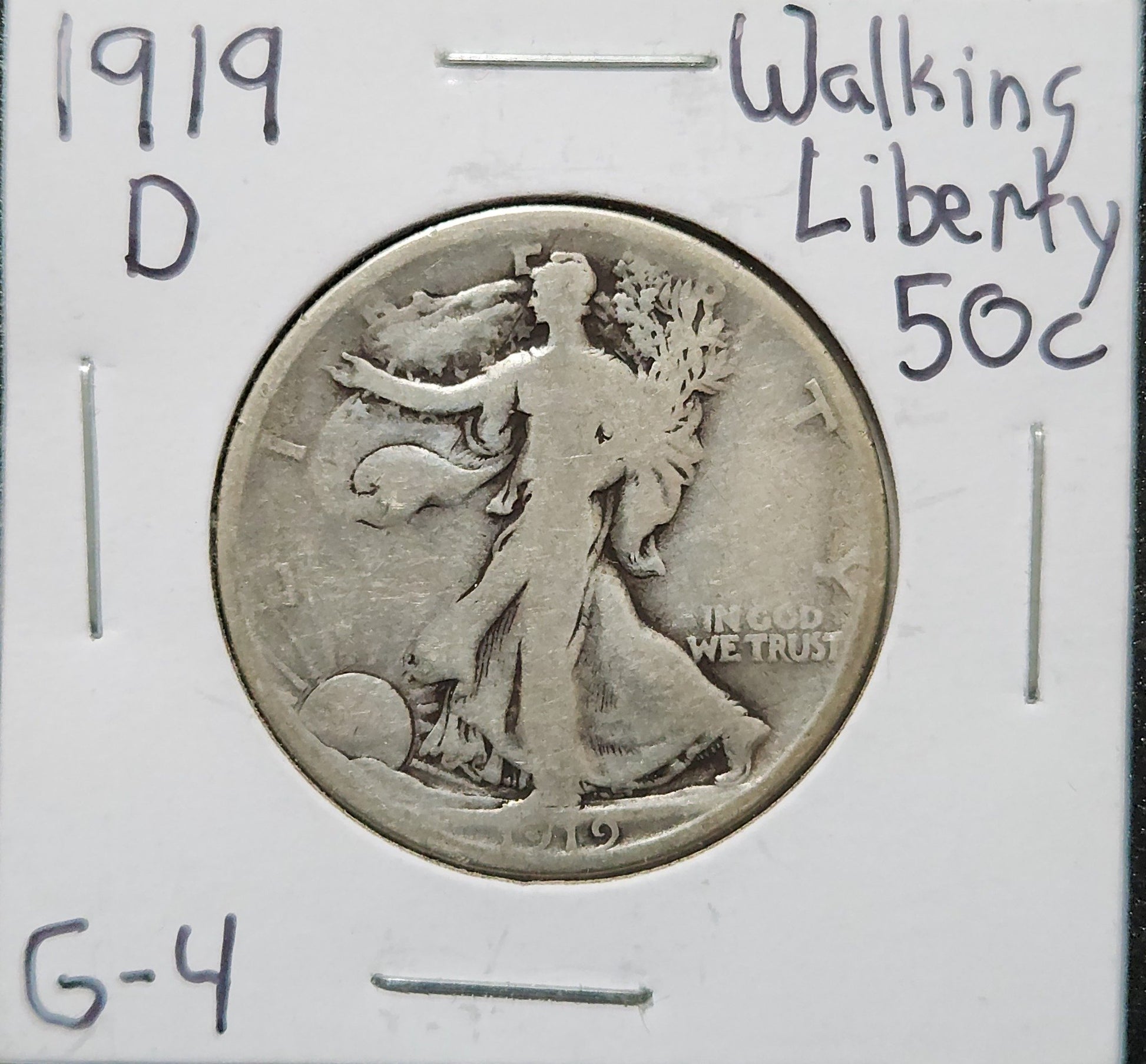 1919-D Walking Liberty Half G-4 6719.4 — Obverse