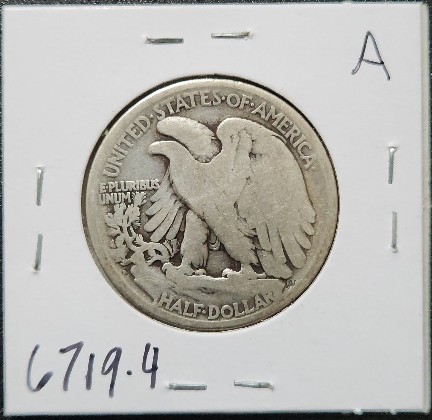 1919-D Walking Liberty Half G-4 6719.4 — Reverse