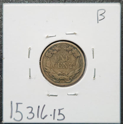 1858 Flying Eagle Cent Small Letters F-15 15316.15 — Reverse