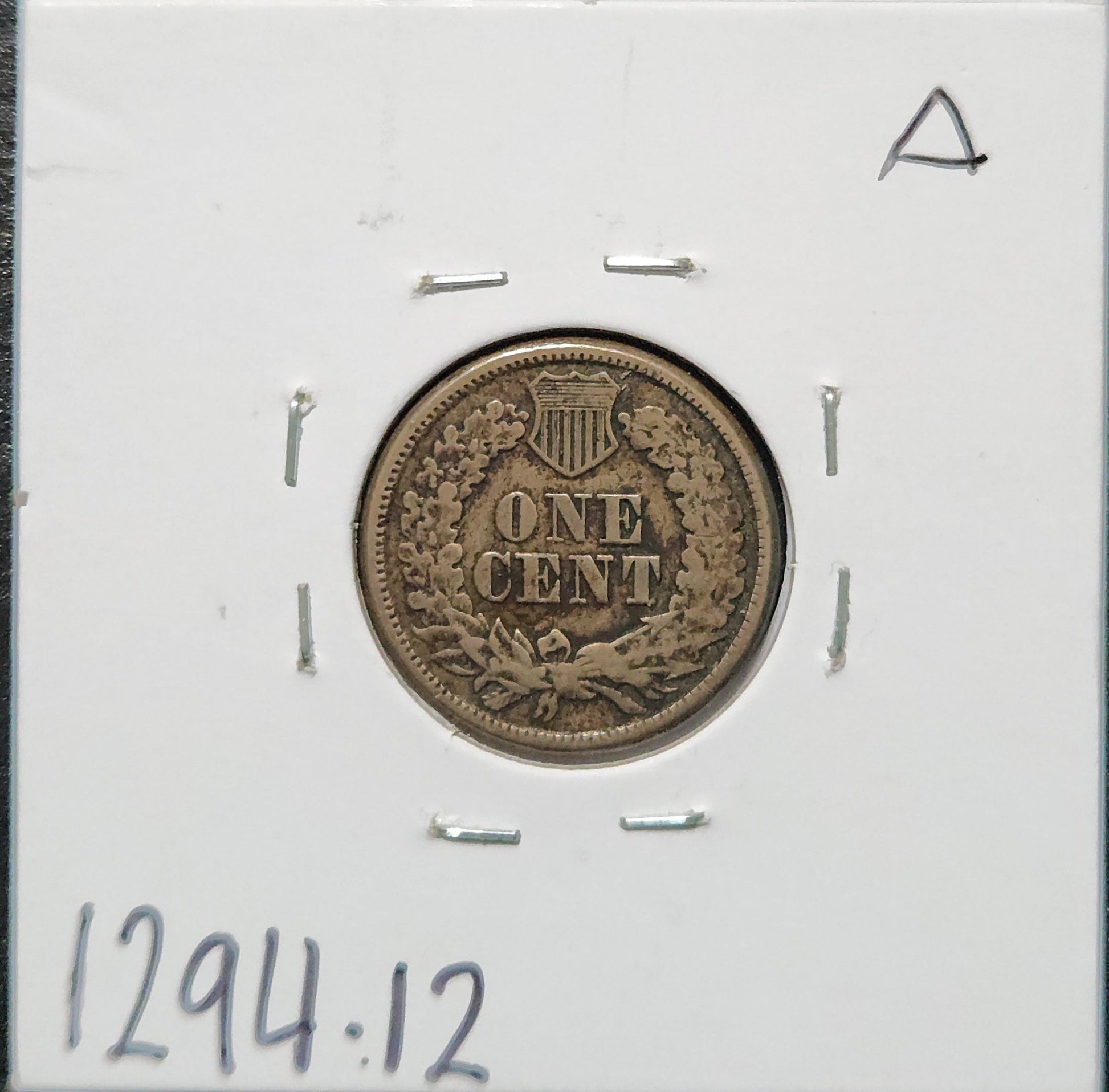 1863 Indian Head Cent F-12 1294.12 — Reverse