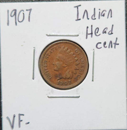 1907 Indian Head Cent VF 1443.D35 — Obverse