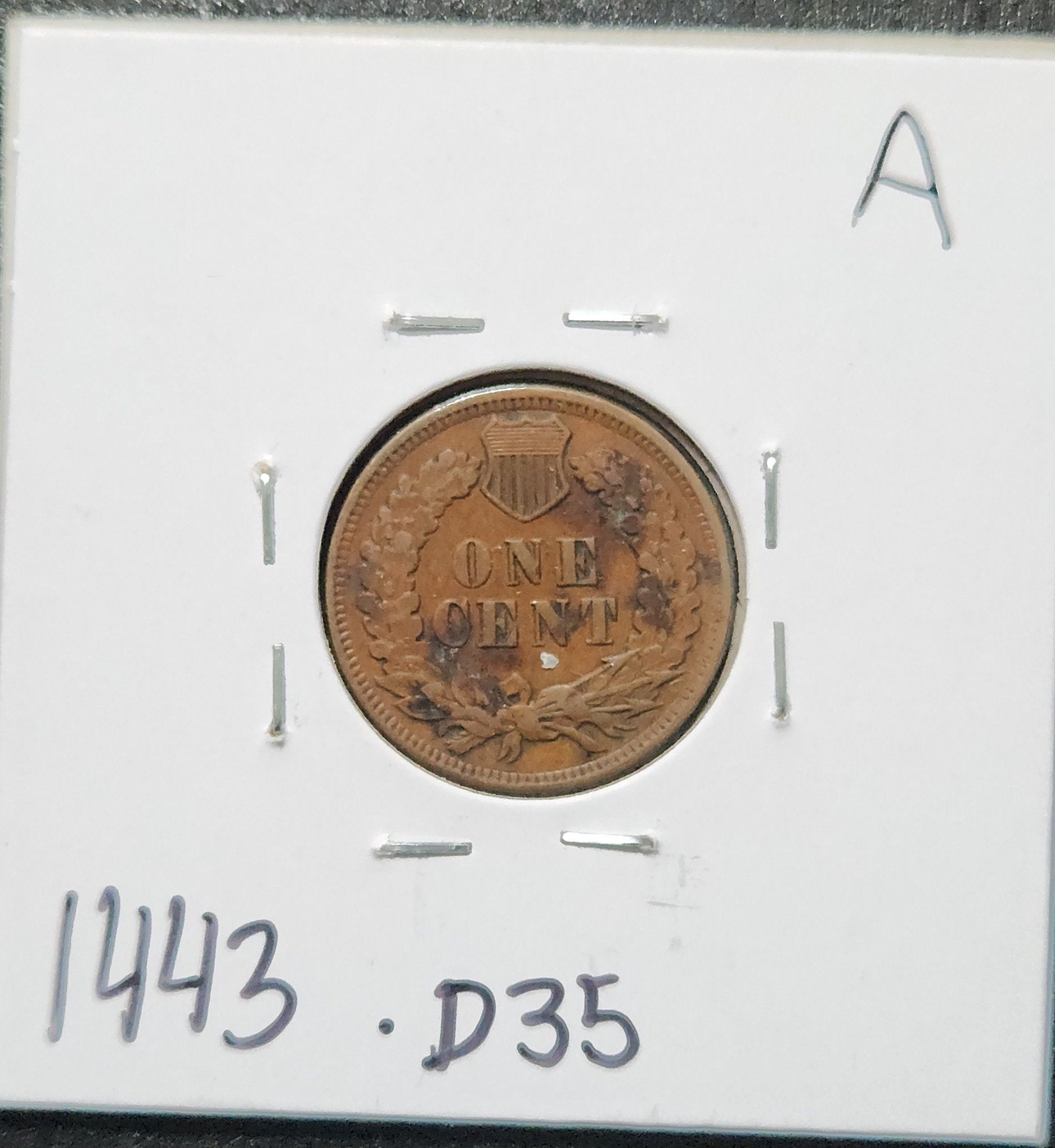 1907 Indian Head Cent VF 1443.D35 — Reverse