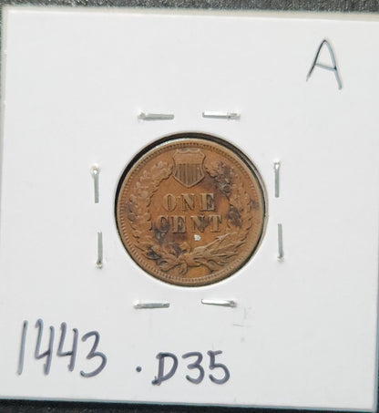 1907 Indian Head Cent VF 1443.D35 — Reverse
