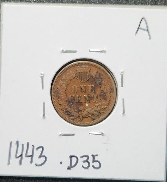 1907 Indian Head Cent VF 1443.D35 — Reverse