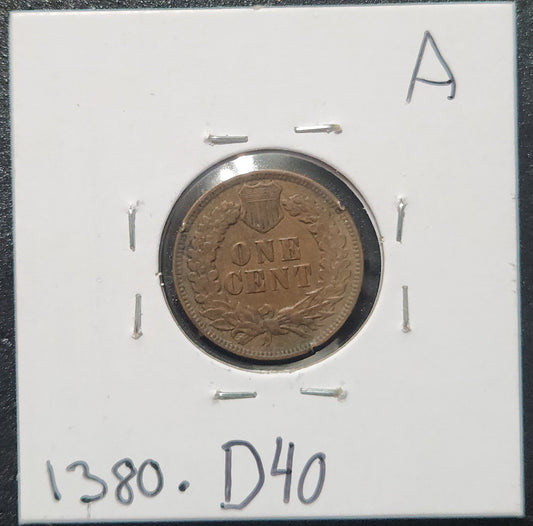 1888 Indian Head Cent XF 1380.D40 — Reverse