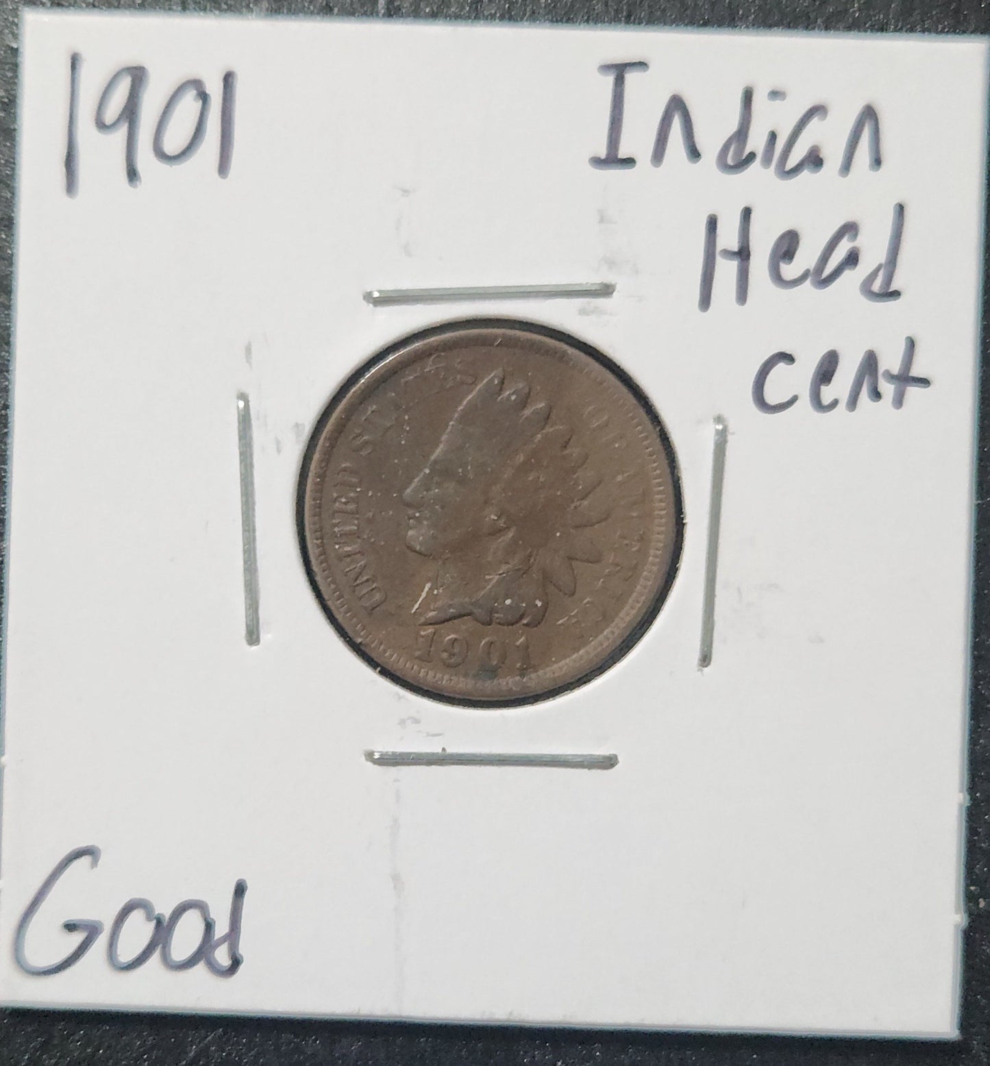 1901 Indian Head Cent Good 1425.D6 — Obverse
