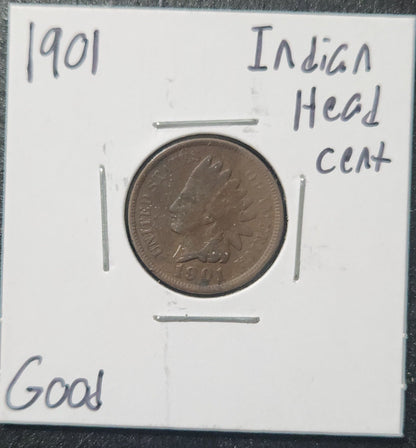 1901 Indian Head Cent Good 1425.D6 — Obverse