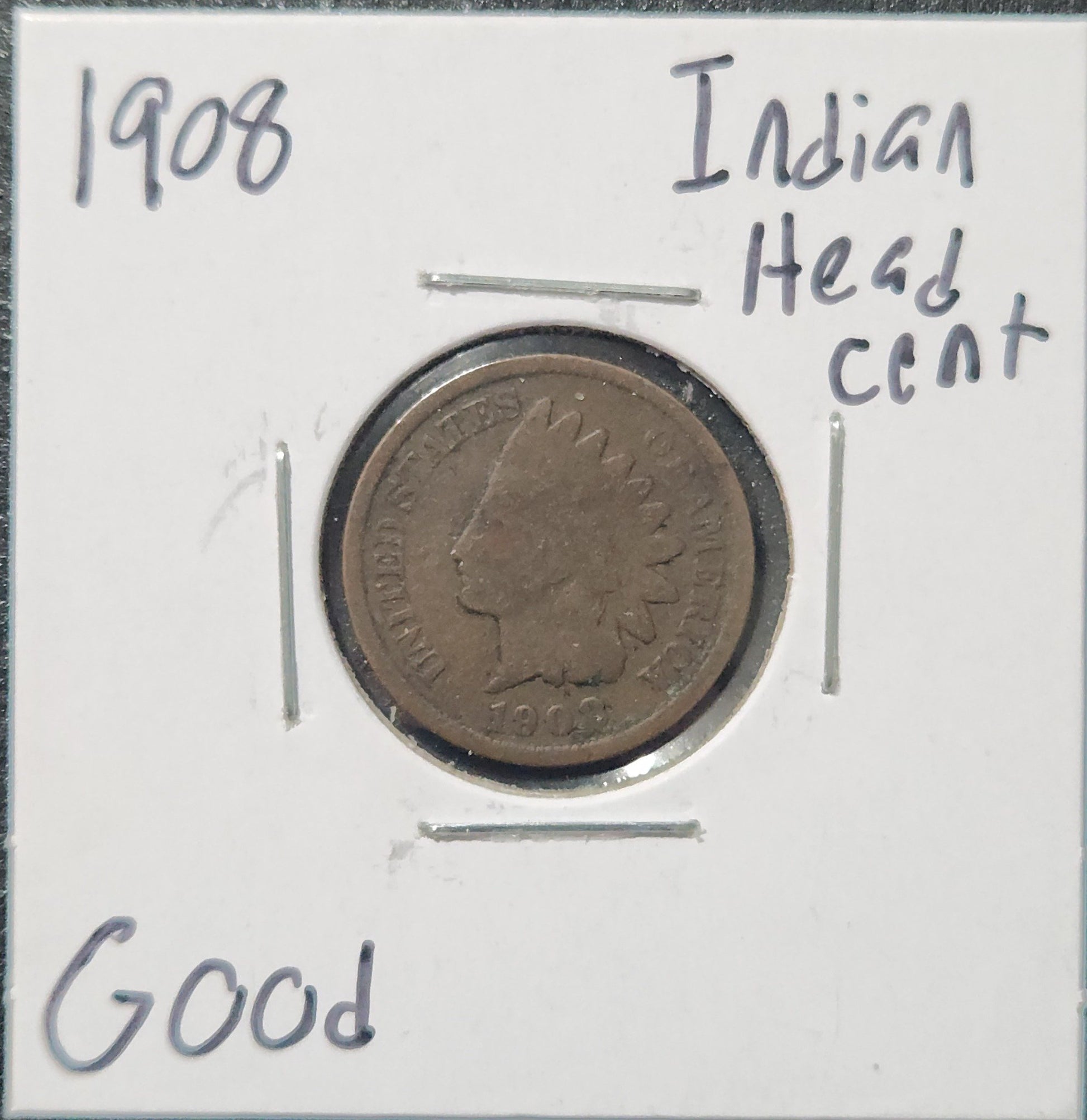 1908 Indian Head Cent  Good 1446.D6 — Obverse