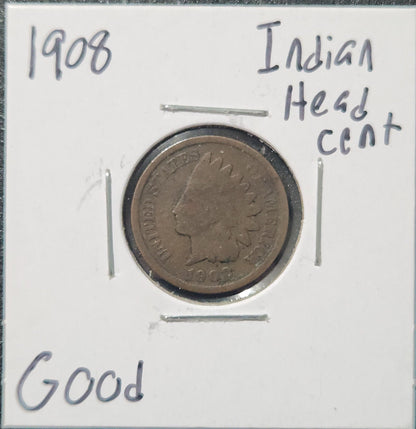 1908 Indian Head Cent  Good 1446.D6 — Obverse