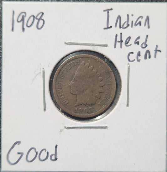 1908 Indian Head Cent  Good 1446.D6 — Obverse