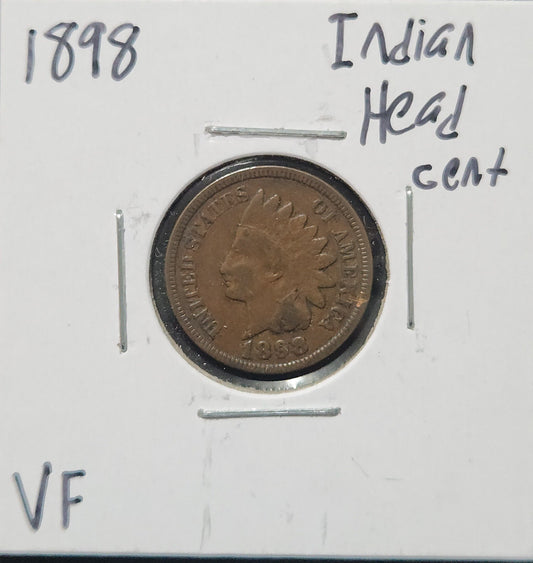 1898 Indian Head Cent VF 1416.D20 — Obverse