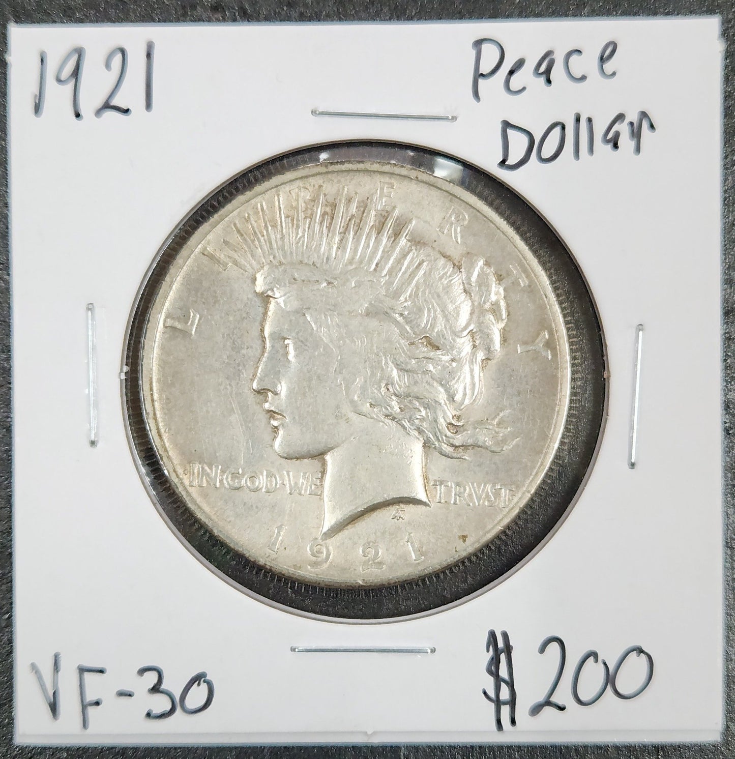 1921 Peace Dollar VF-30 7887.30-A — Obverse