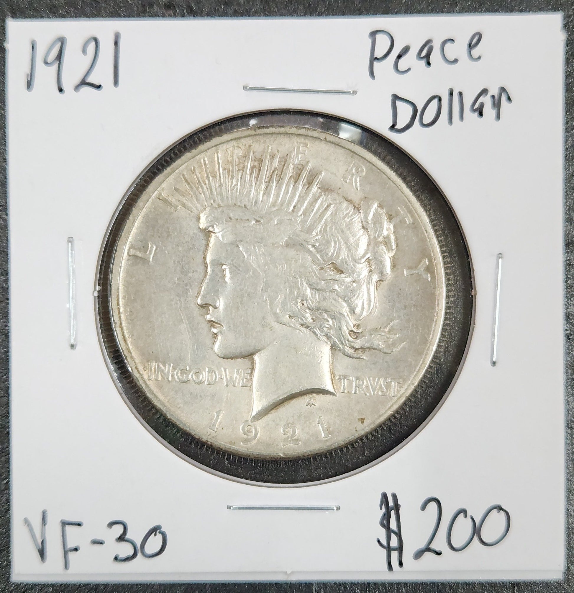 1921 Peace Dollar VF-30 7887.30-A — Obverse