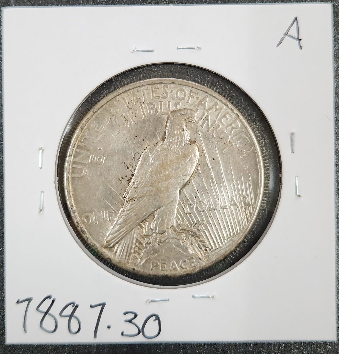 1921 Peace Dollar VF-30 7887.30-A — Reverse