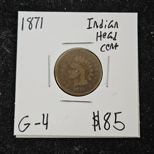 1871 Indian Head Cent Good-4 1320.4-A — Obverse