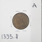 1874 Indian Head Cent G-4 1335.4-A — Reverse