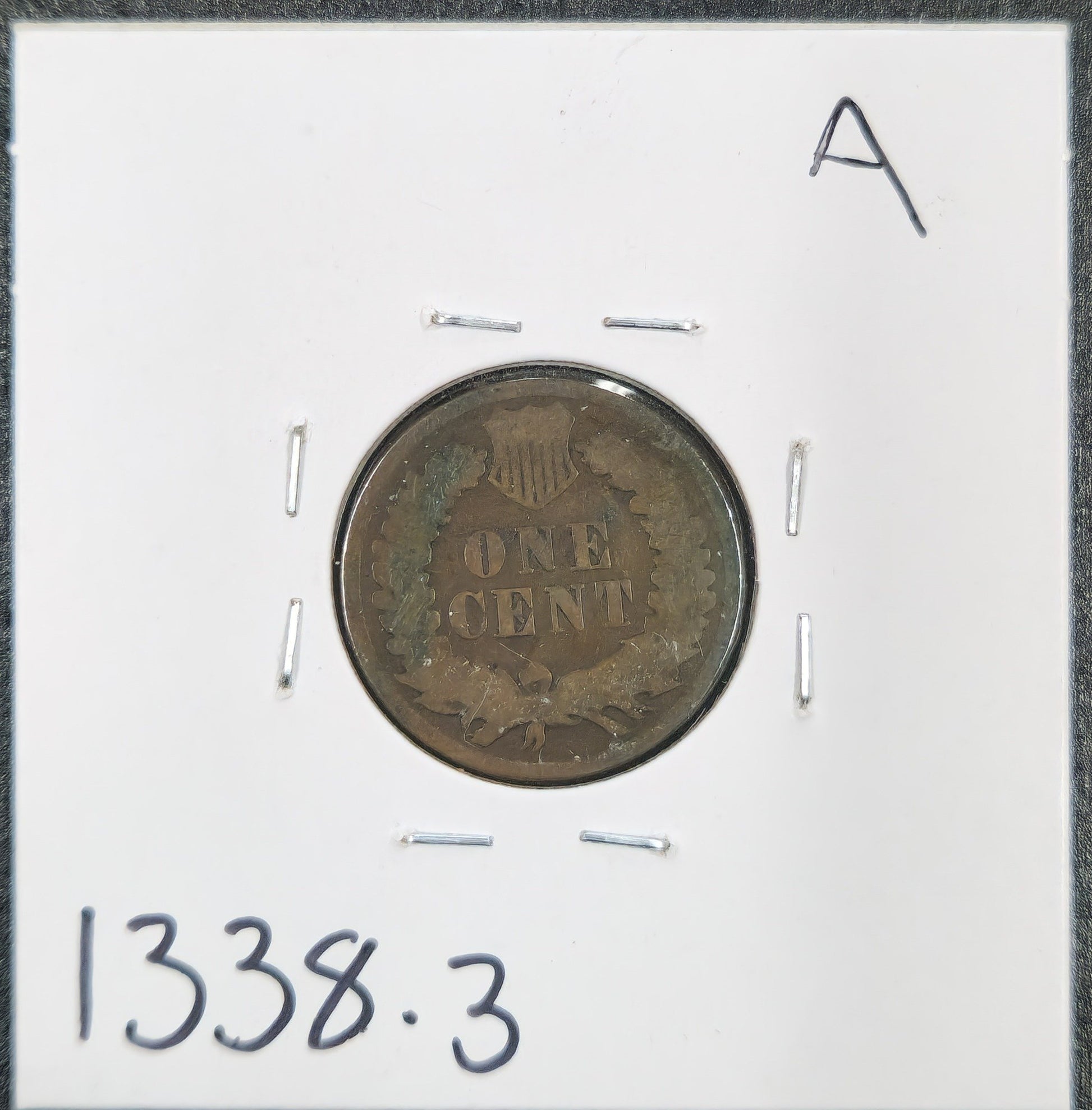 1875 Indian Head Cent AG-3 1338.3-A — Reverse